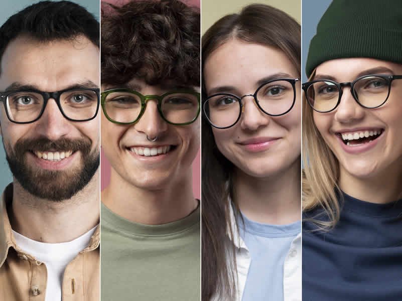 composición de personas con gafas